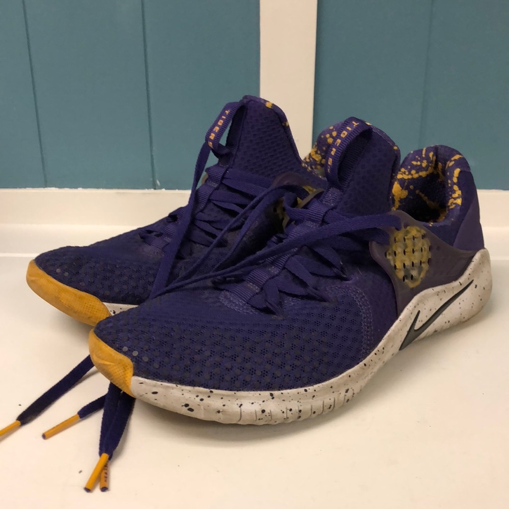 Nike LSU Tigers Free TR8 Cross Trainers Sneakers AR0413-500‎ Women’s size 7.5
